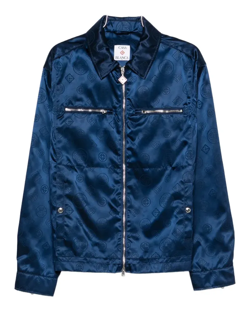 Casablanca Paris patterned zip jacket - Blau Blau