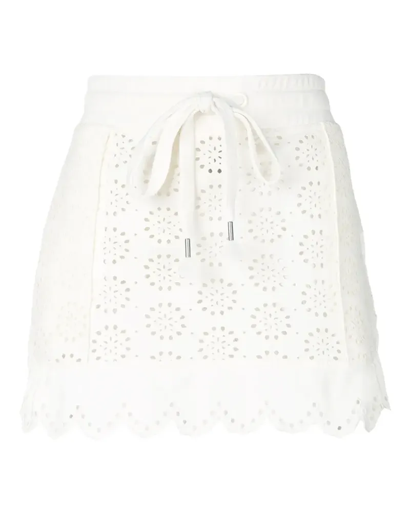 Puma Minirock mit Lochstickerei - Weiß Weiß