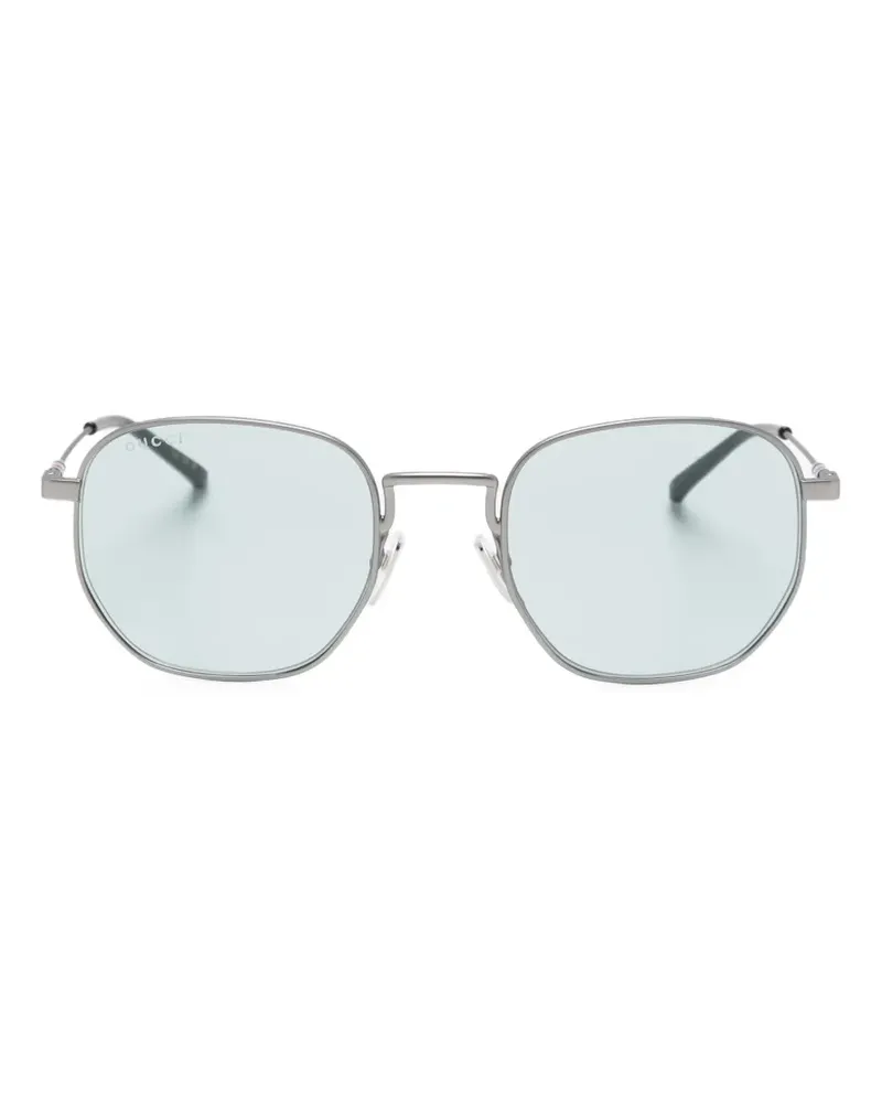 Gucci Sonnenbrille mit geometrischem Gestell - Grau Grau