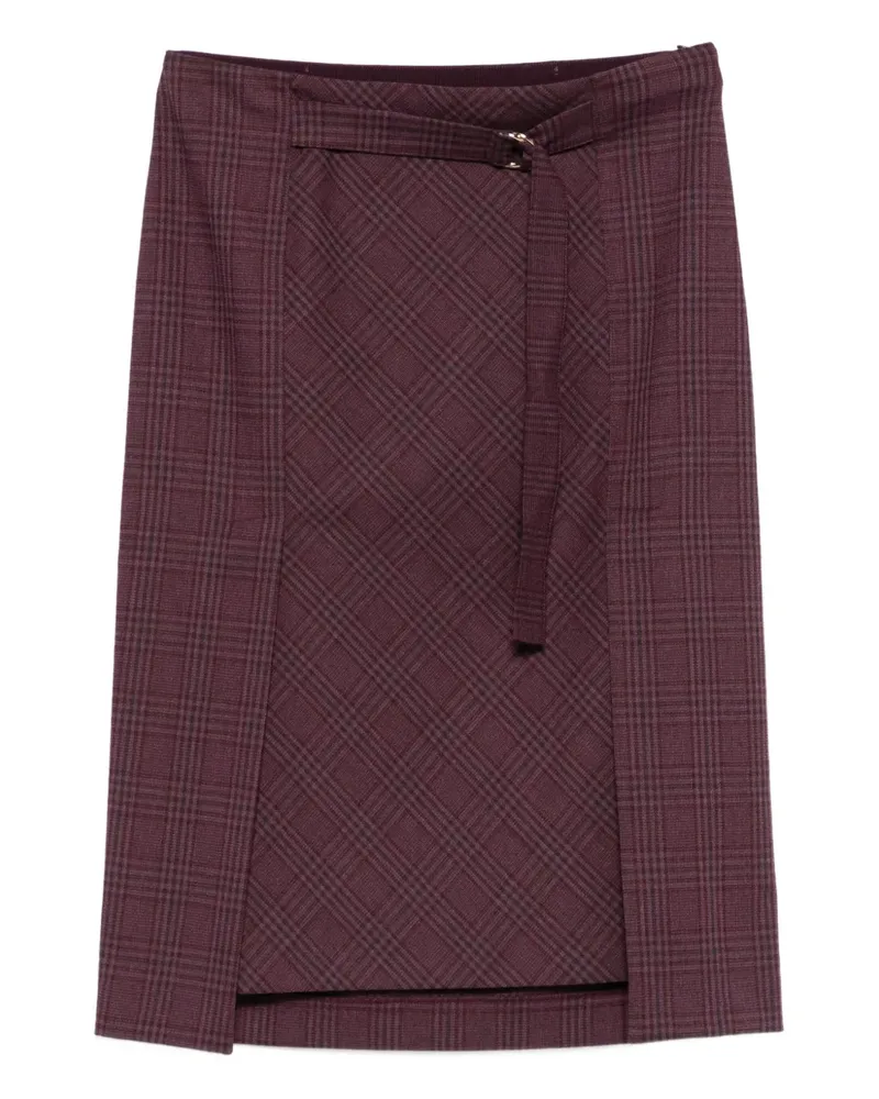 Patrizia Pepe checked midi skirt - Rot Rot