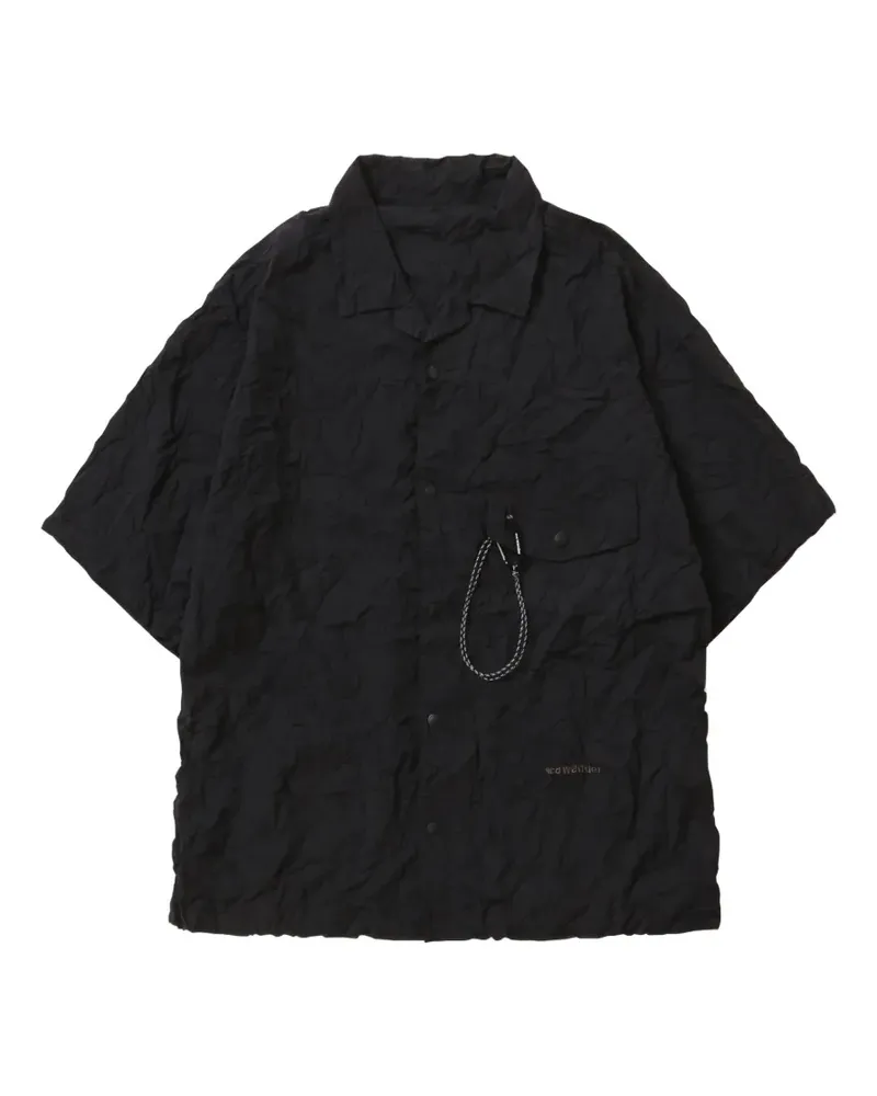 and wander flap-pocket short-sleeve shirt - Schwarz Schwarz