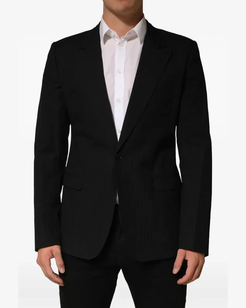 Dolce & Gabbana pinstripe single-breasted blazer - Schwarz Schwarz