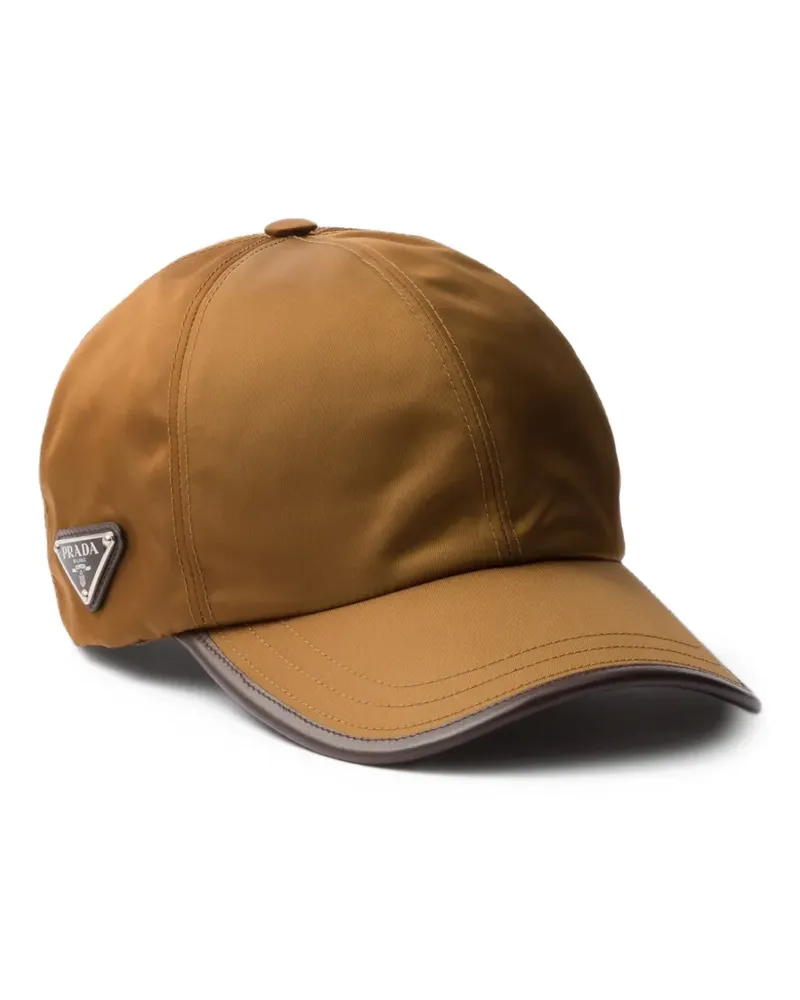 Prada Baseballkappe mit Logo-Schild - Braun Braun