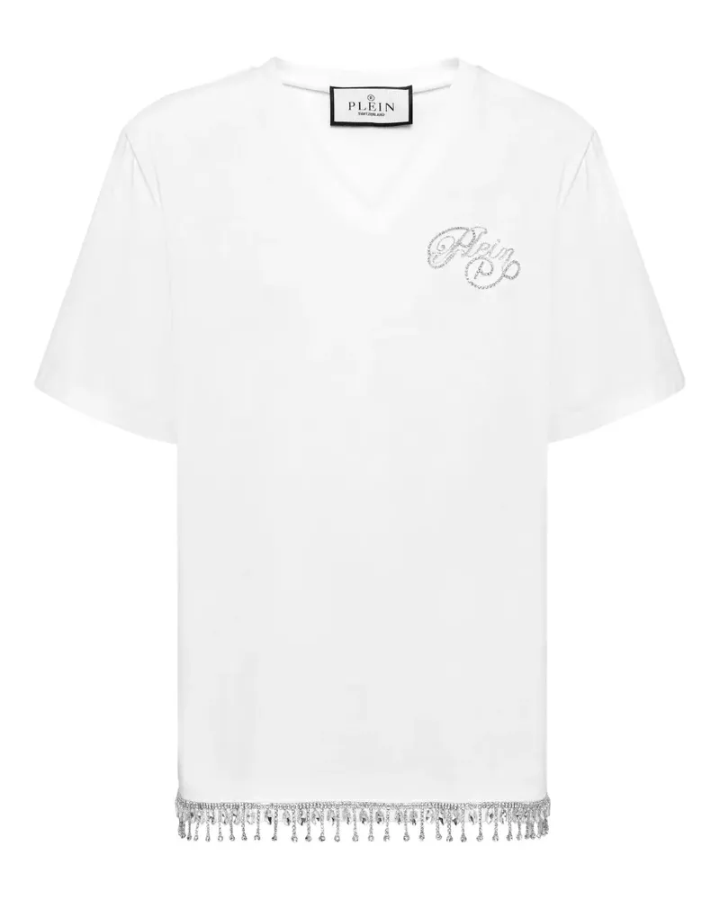 Philipp Plein T-Shirt mit Kristallen - Weiß Weiß