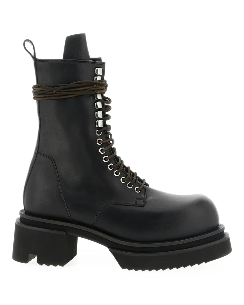 Rick Owens Bogun Schnürstiefel - Schwarz Schwarz