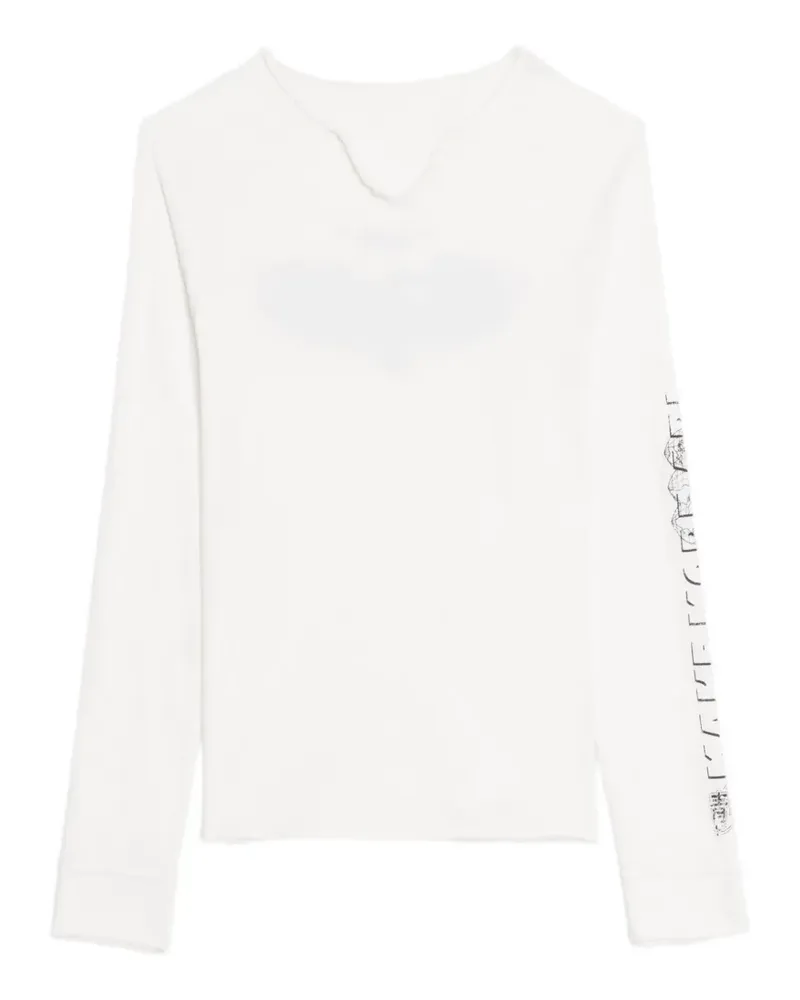 Zadig & Voltaire Monastir Henley long-sleeve T-shirt - Weiß Weiß