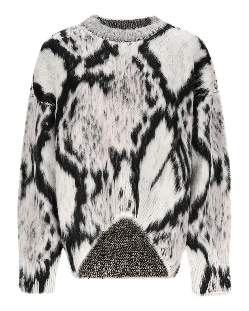ATTICO Mohairpullover mit Schlangen-Print - Grau Grau