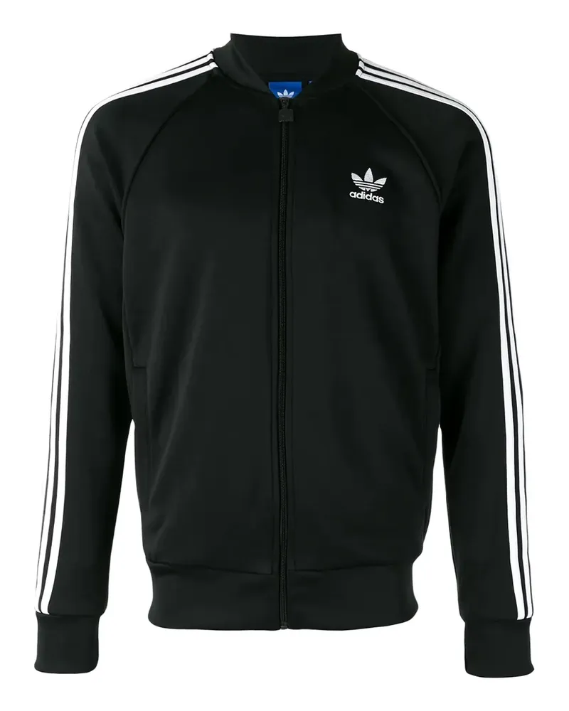 adidas Sportjacke mit Logo-Print - Schwarz Schwarz