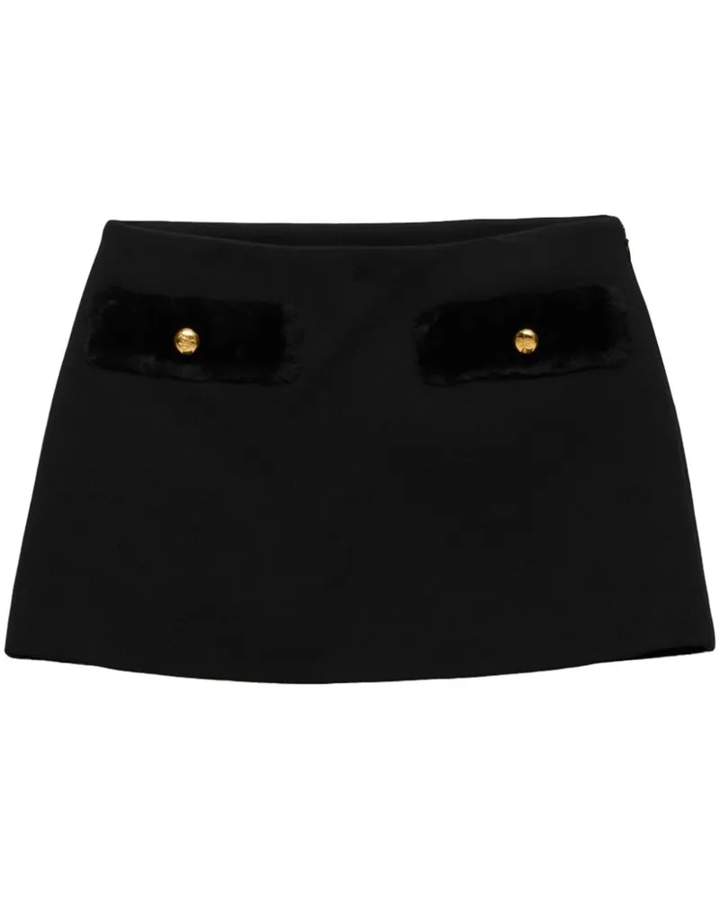 Prada Minirock in A-Linie - Schwarz Schwarz