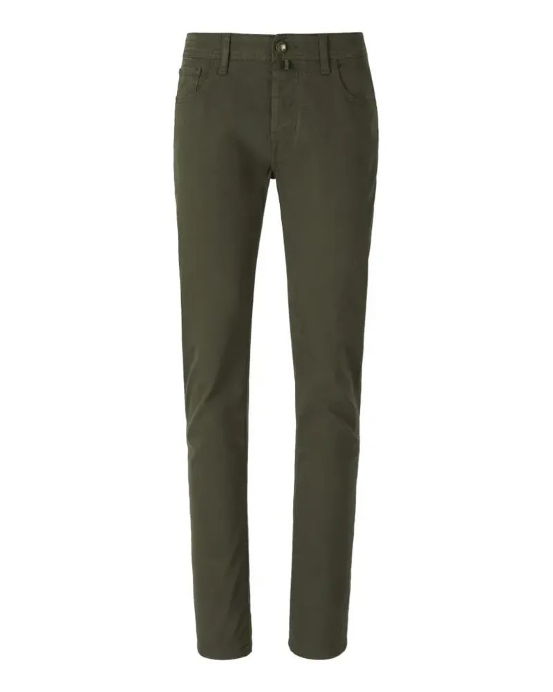 Jacob Cohën Slim-Fit-Jeans mit Logo-Stickerei - Grün Grün