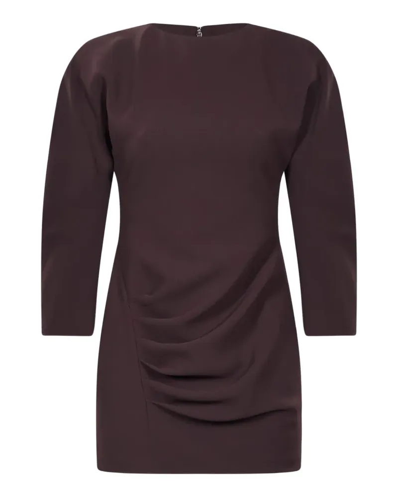 ANDAMANE ruched long-sleeve mini dress - Rot Rot