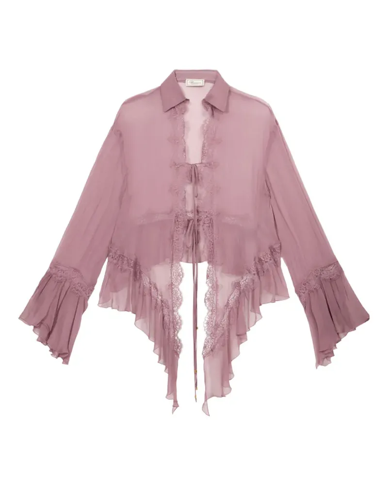 Blumarine Bluse mit Rüschen - Rosa Rosa