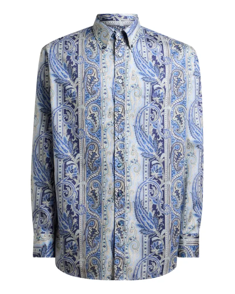 Etro Hemd mit Paisley-Print - Blau Blau
