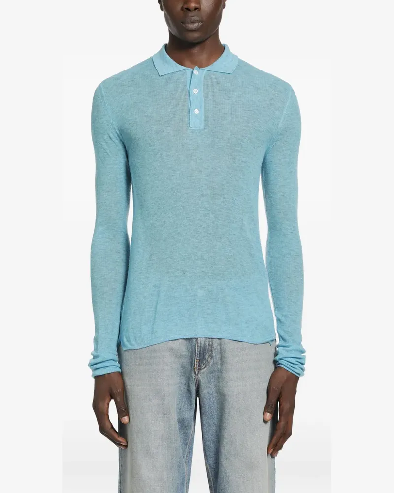 ERL buttoned polo shirt - Blau Blau