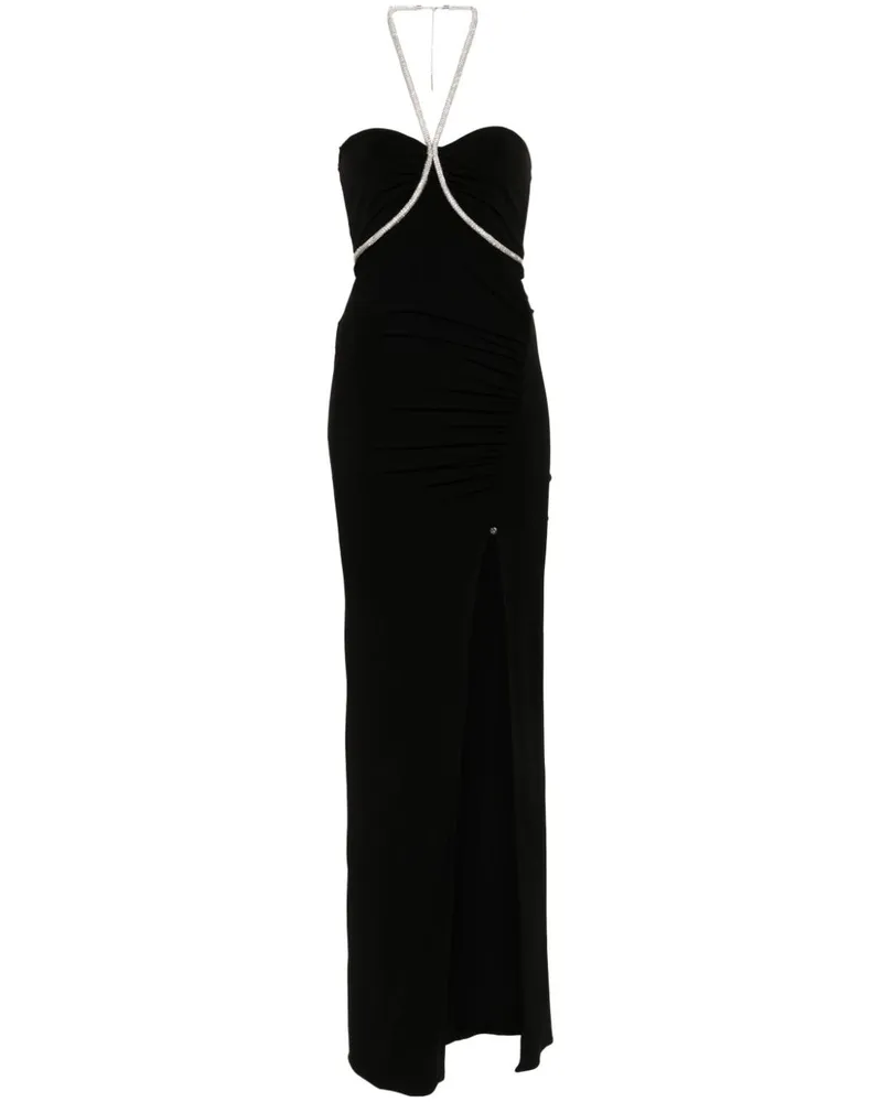 NISSA Maxikleid mit Kristallverzierung - Schwarz Schwarz