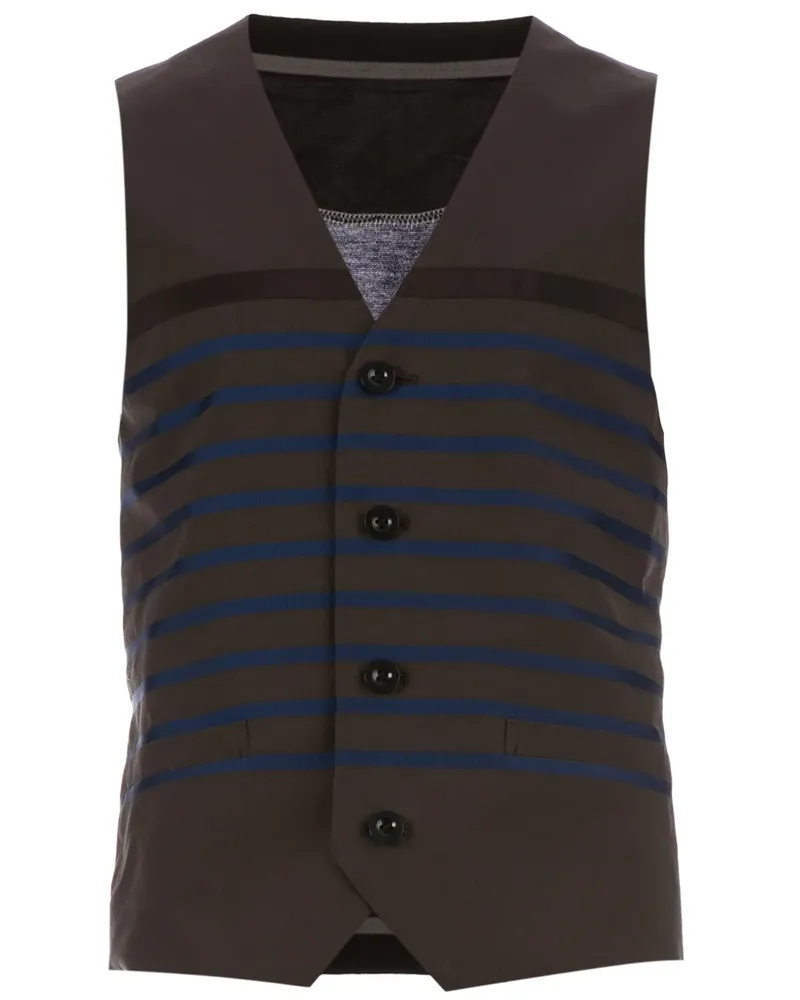 Sacai striped waistcoat - Braun Braun