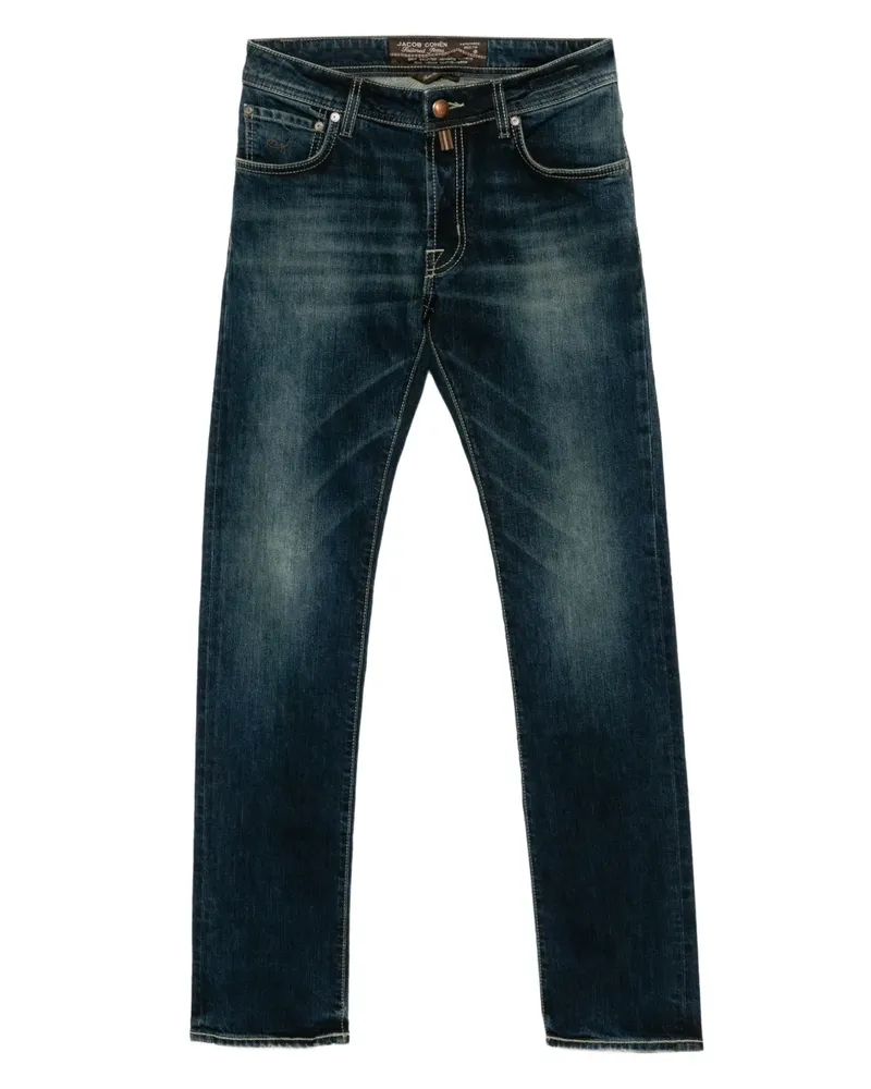 Jacob Cohën Klassische Slim-Fit-Jeans - Blau Blau