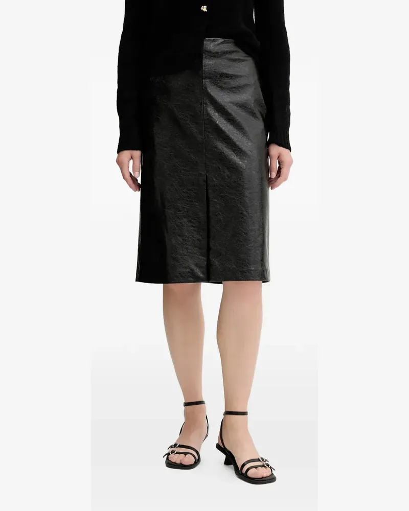 HUGO BOSS embossed-design skirt - Schwarz Schwarz
