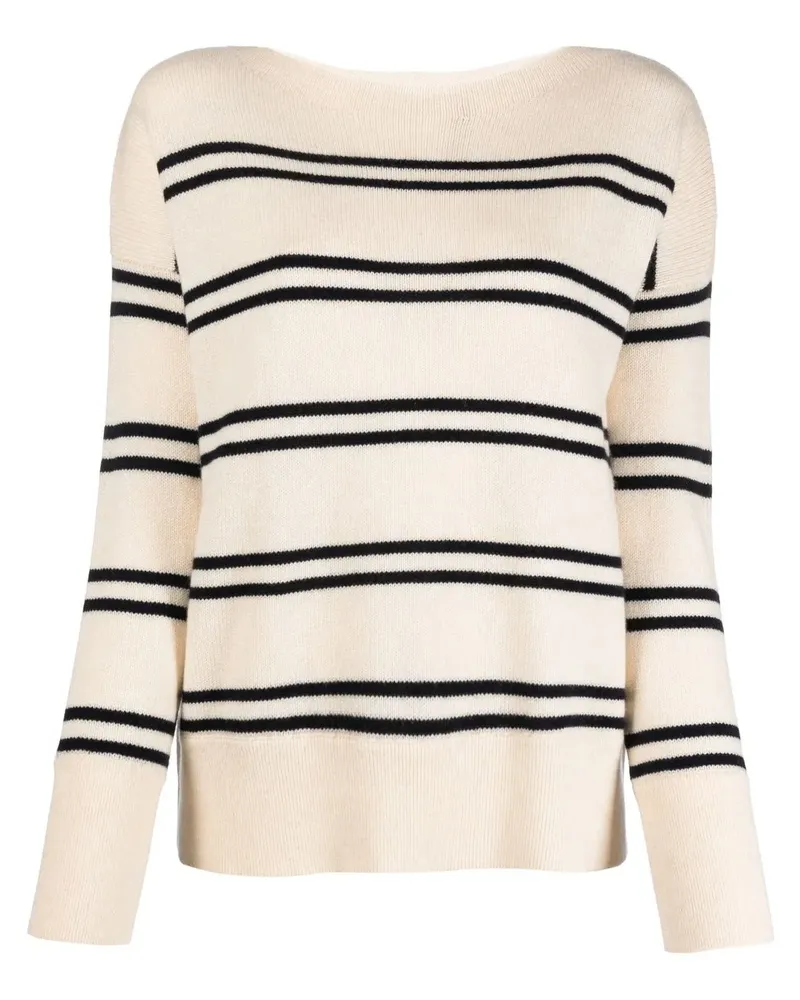Vince Gestreifter Pullover - Nude Nude