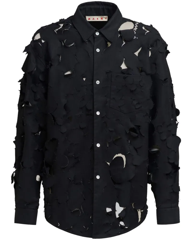 Marni Hemd mit Cut-Outs - Schwarz Schwarz
