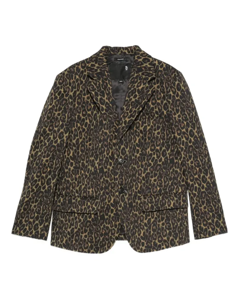 R13 Blazer mit Leopardenprint - Braun Braun