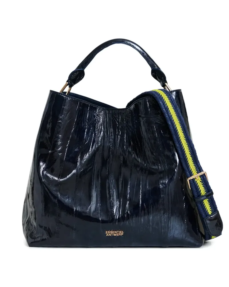 Essentiel Schultertasche mit Riss-Effekt - Blau Blau