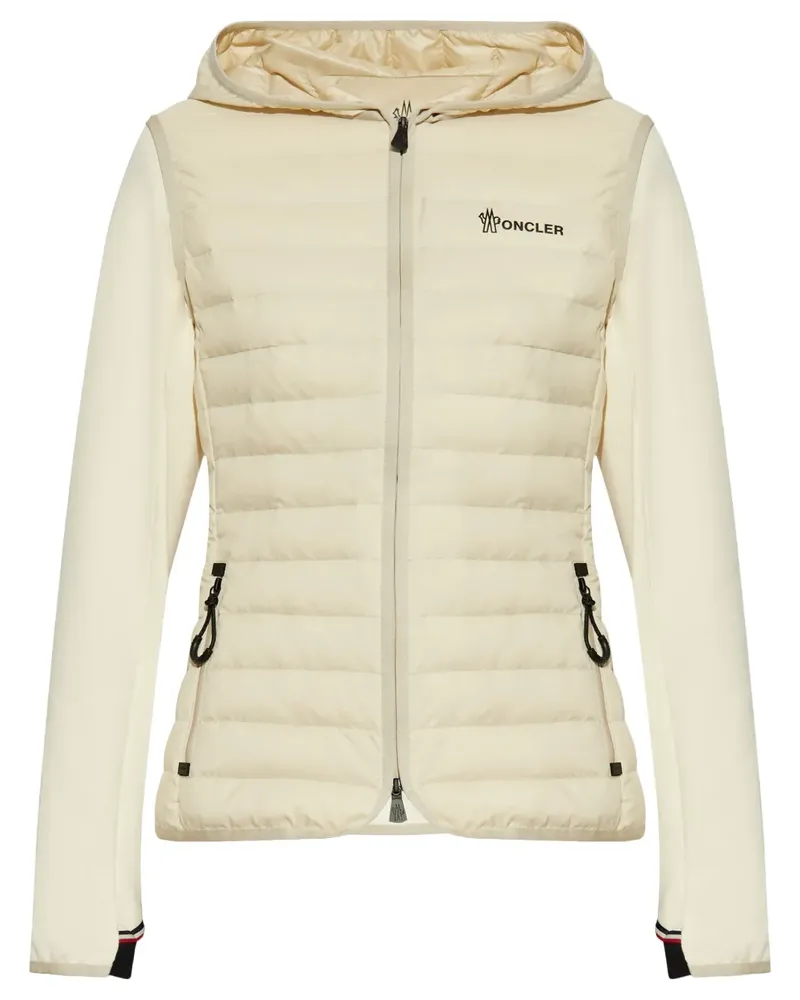 Moncler Gefütterte Jacke mit Logo-Print - Nude Nude