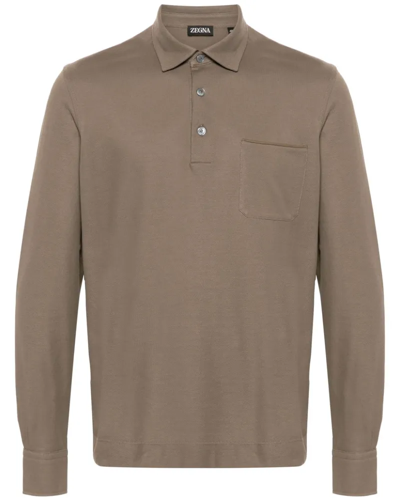 Ermenegildo Zegna Klassisches Poloshirt - Grün Grün
