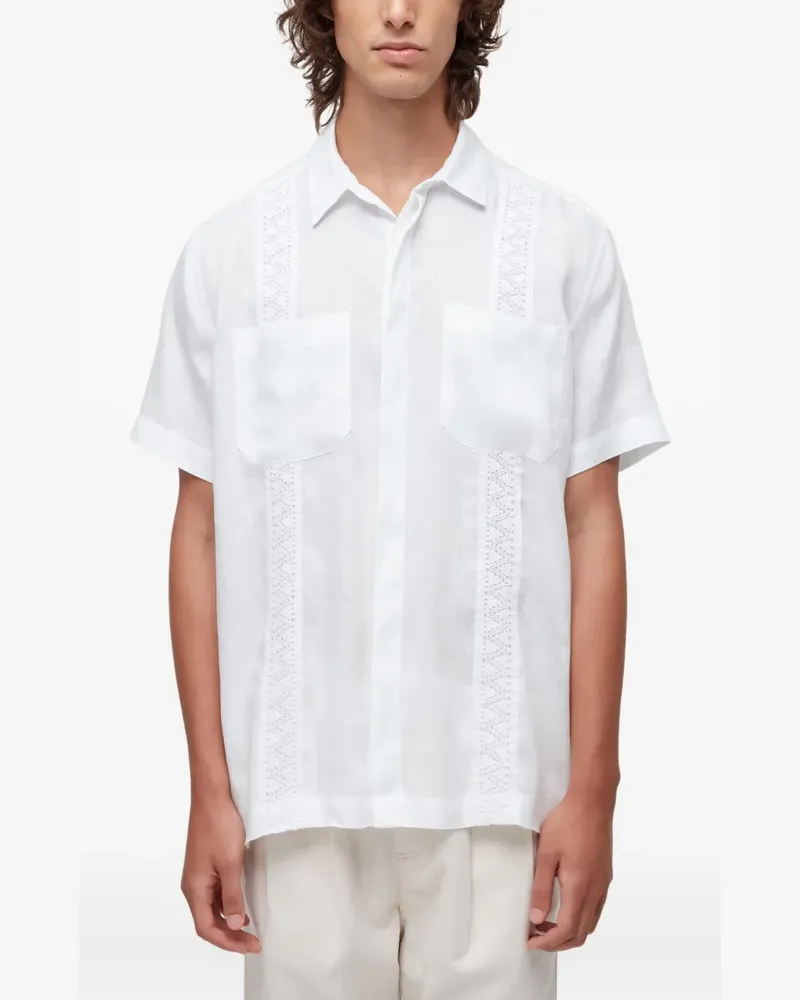 Osklen MC Hemd mit Spitzendetail - Weiß Weiß