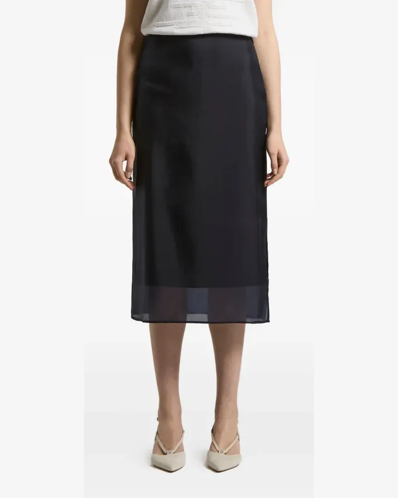 Peserico silk-panel midi skirt - Blau Blau