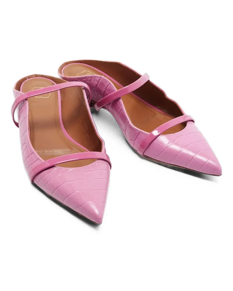 Malone Souliers Maureen Mules mit Kroko-Prägung - Rosa Rosa