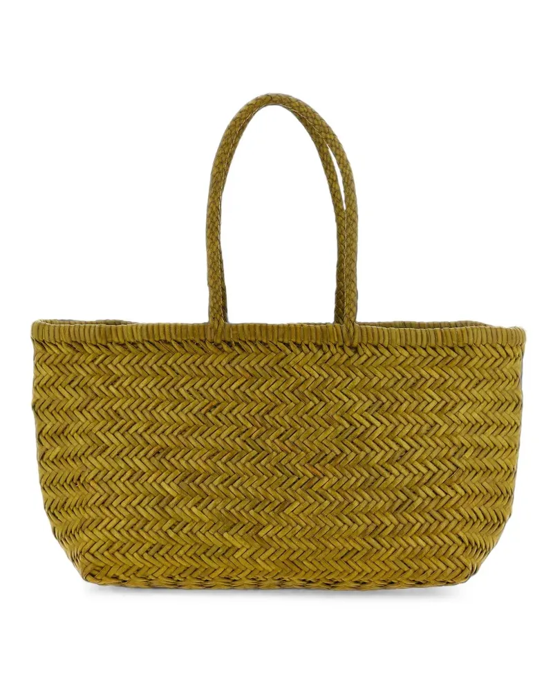 Dragon Diffusion big Bamboo Triple Jump woven leather tote bag - Grün Grün