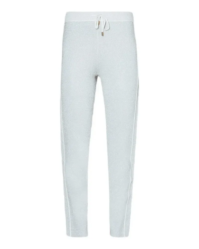 Liu Jo drawstring side-stripe track pants - Silber Silber