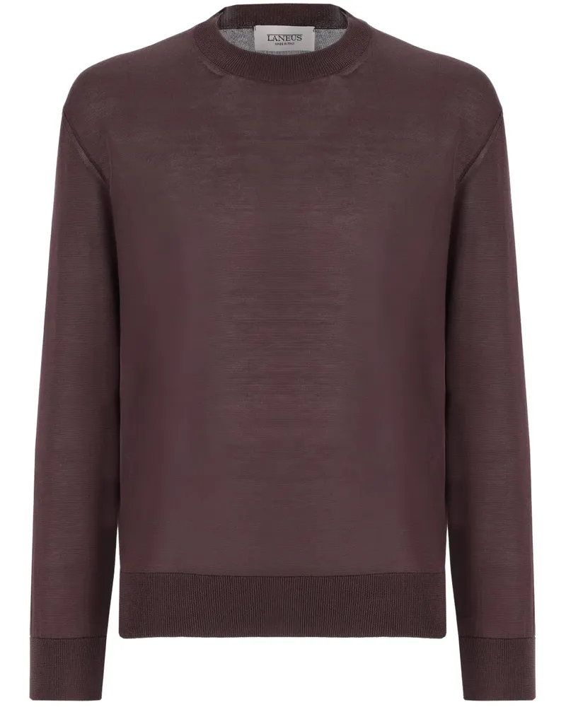 Laneus Fein gestrickter Pullover - Braun Braun