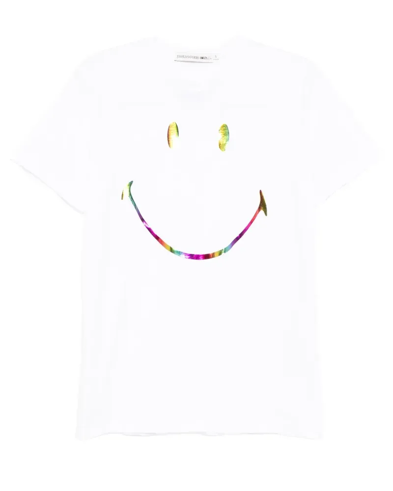 Joshua Sanders T-Shirt mit Smiley-Print - Weiß Weiß