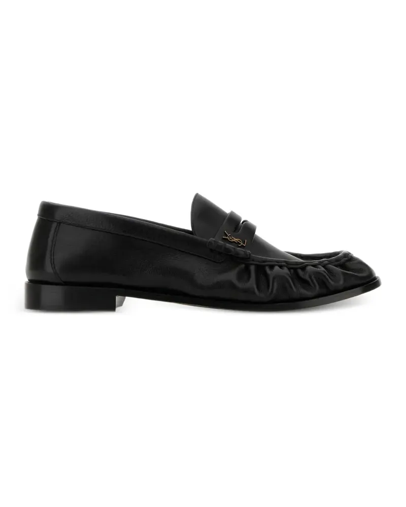 Saint Laurent Loafer mit Logo-Schild - Schwarz Schwarz