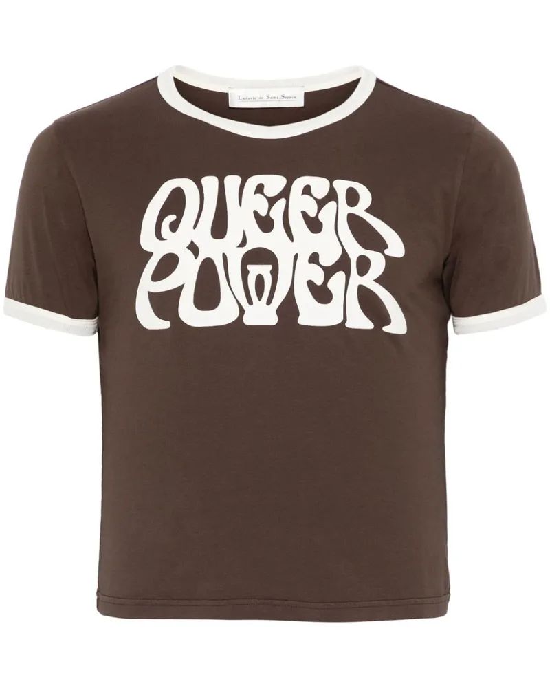 Ludovic de Saint Sernin Queer Power T-Shirt - Braun Braun