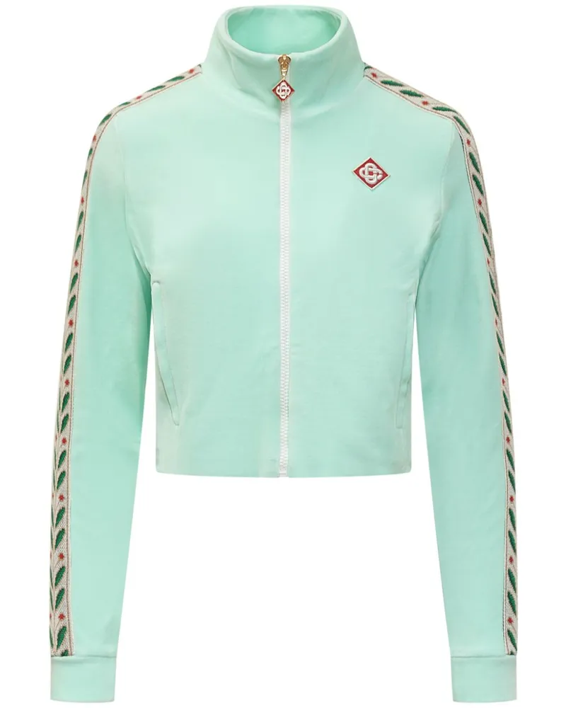 Casablanca Paris Sweatshirt mit Logo-Patch - Grün Grün