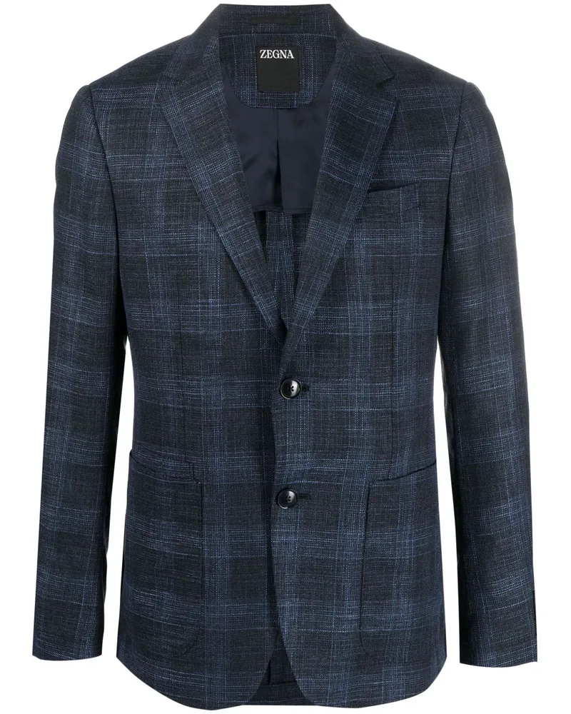 Ermenegildo Zegna Kariertes Sakko - Blau Blau