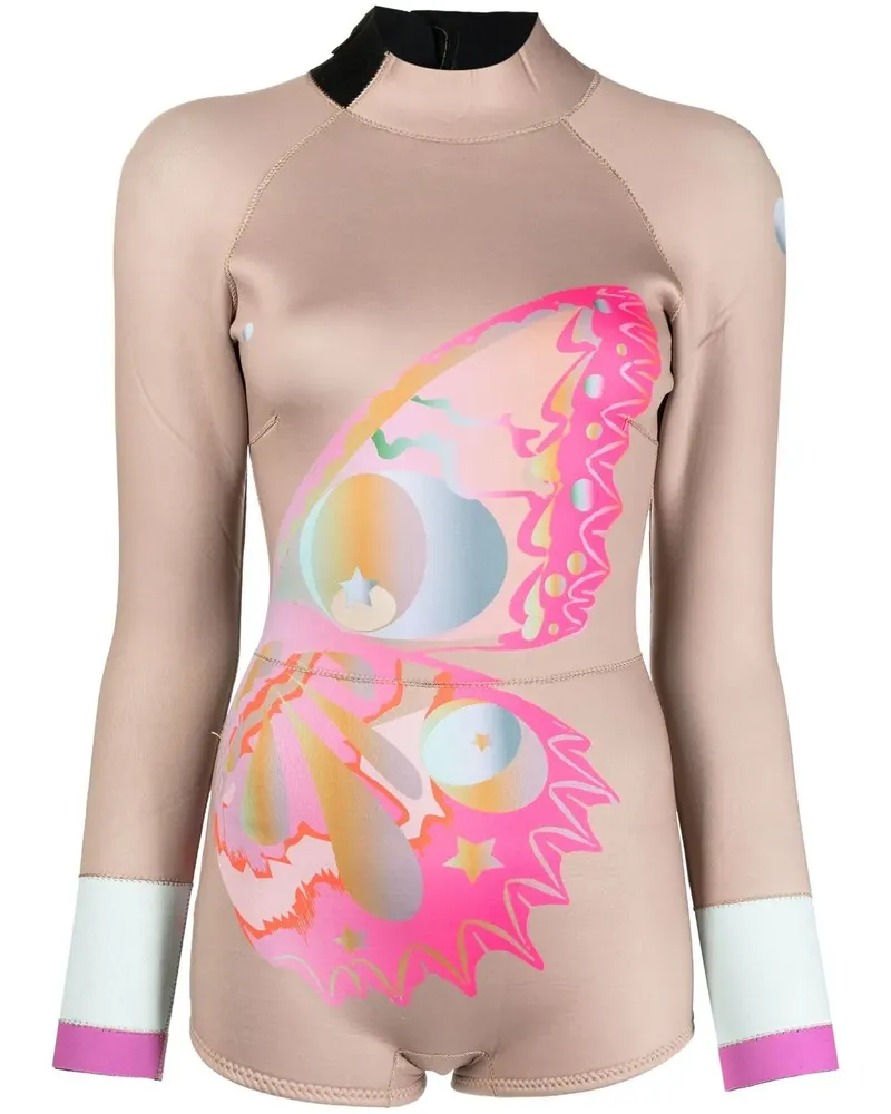 Cynthia Rowley Wetsuit mit Schmetterling-Print - Braun Braun