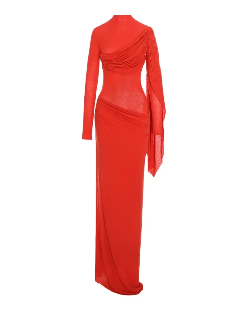 MANURÍ Drapiertes Medeea Maxikleid - Rot Rot
