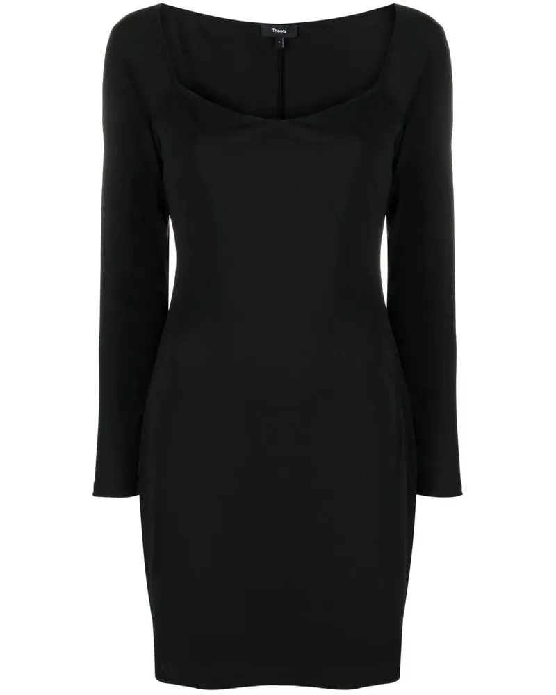 Theory Langärmeliges Minikleid - Schwarz Schwarz