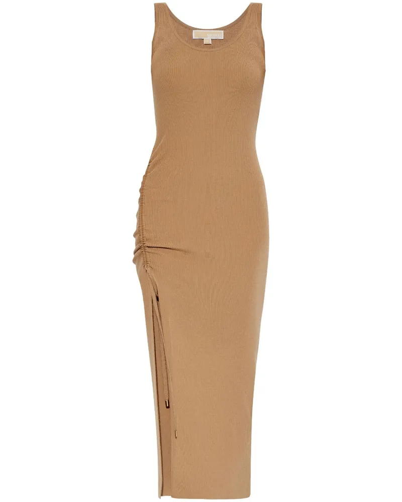 Michael Kors Gerafftes Trägerkleid - Nude Nude