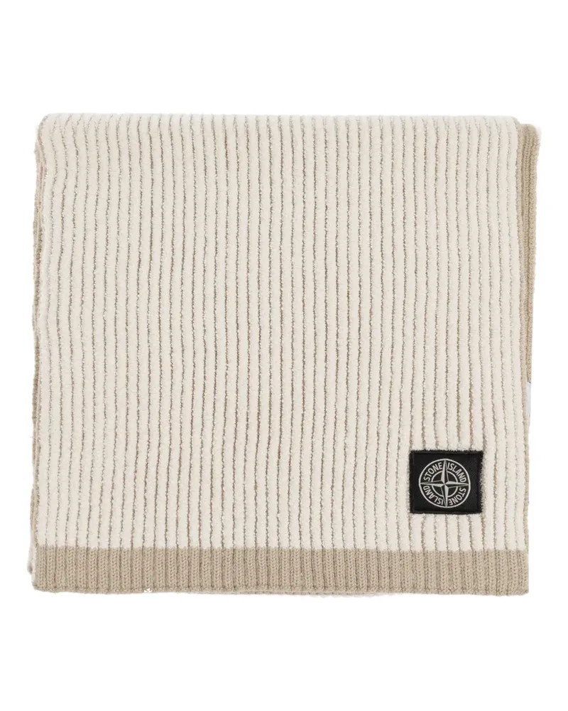 Stone Island logo-patch scarf - Nude Nude