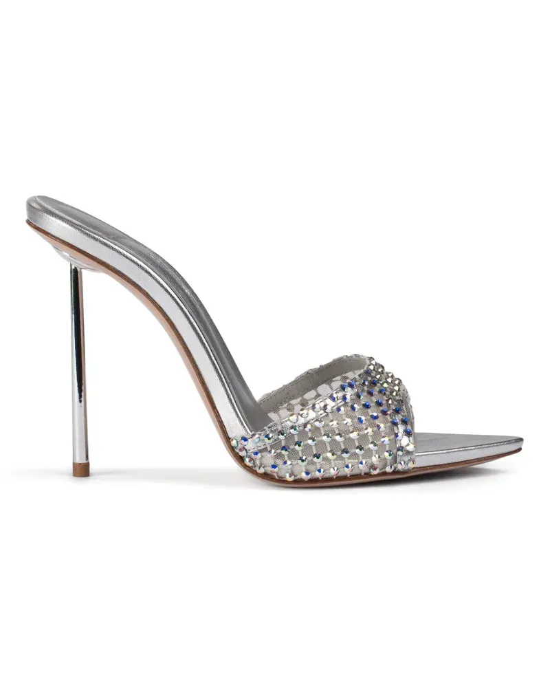 Le Silla Gilde Sandalen mit Kristallen 120mm - Silber Silber