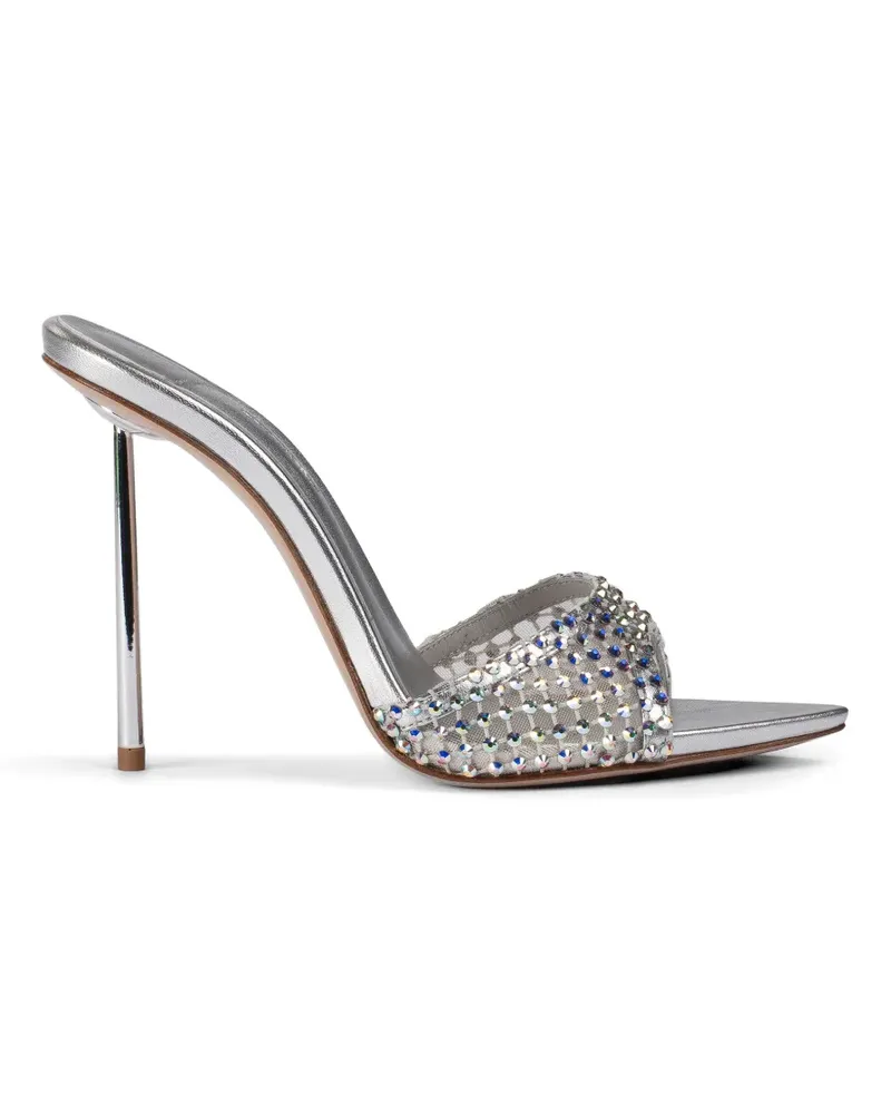 Le Silla Gilde Sandalen mit Kristallen 120mm - Silber Silber