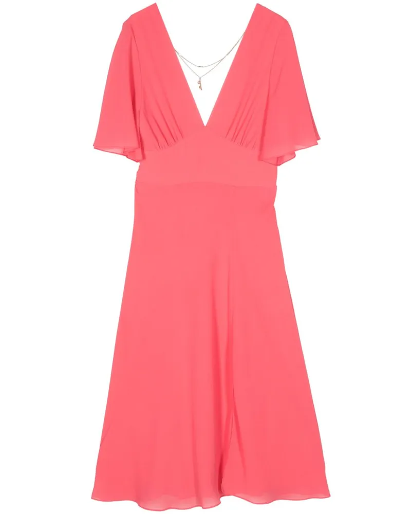 Patrizia Pepe Ausgestelltes Kleid mit V-Ausschnitt - Rosa Rosa