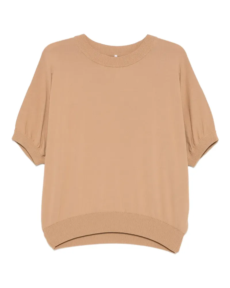 Liviana Conti Bluse mit Puffärmeln - Nude Nude