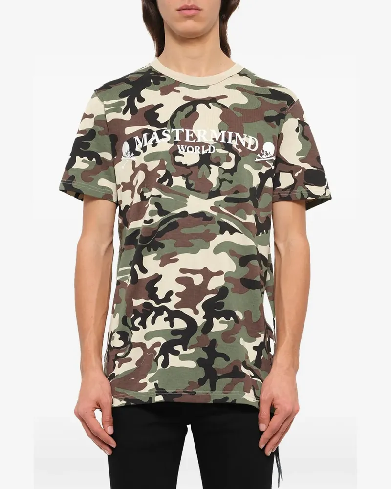 Mastermind Japan T-Shirt mit Camouflage-Print - Grün Grün