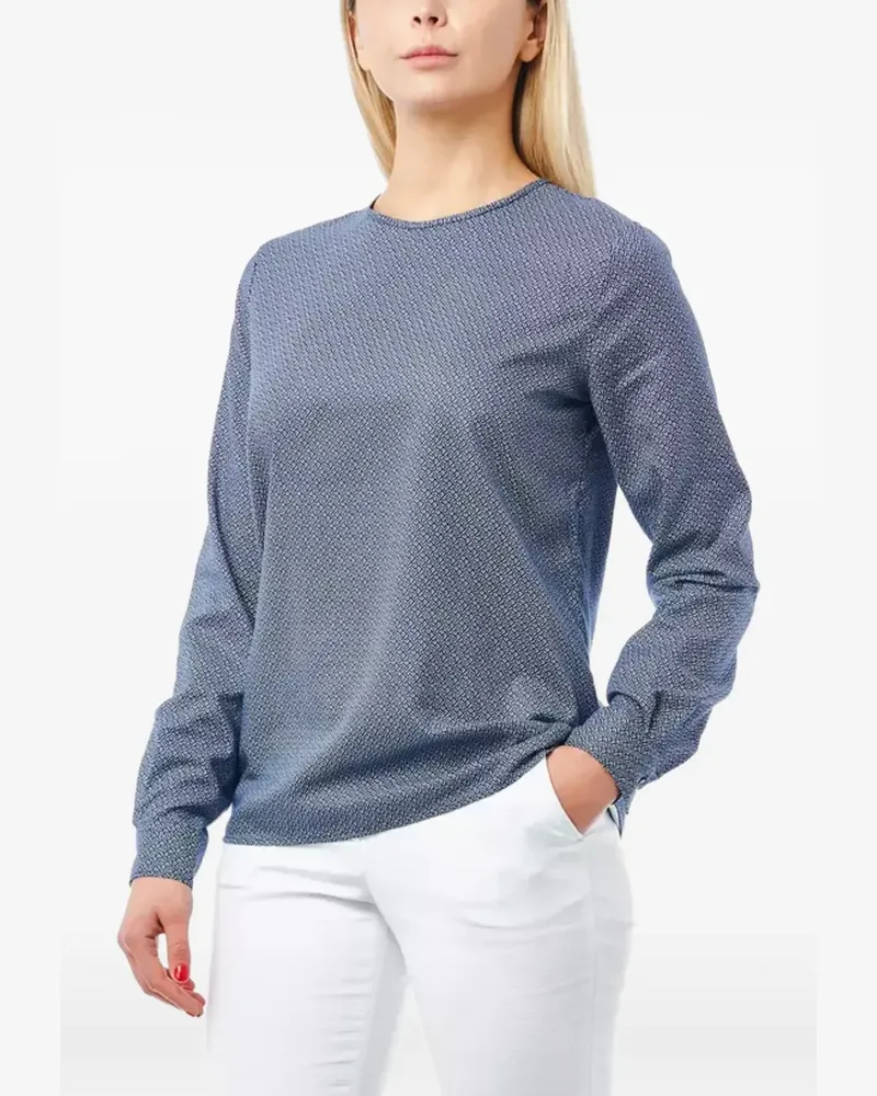 Bagutta Top mit geometrischem Muster - Blau Blau